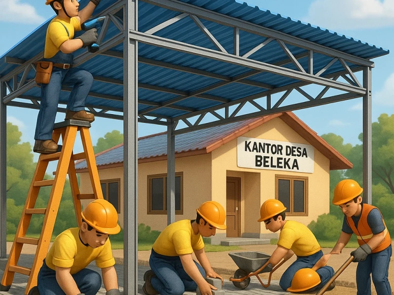 Pembangunan Area Parkir Kantor Desa Beleka